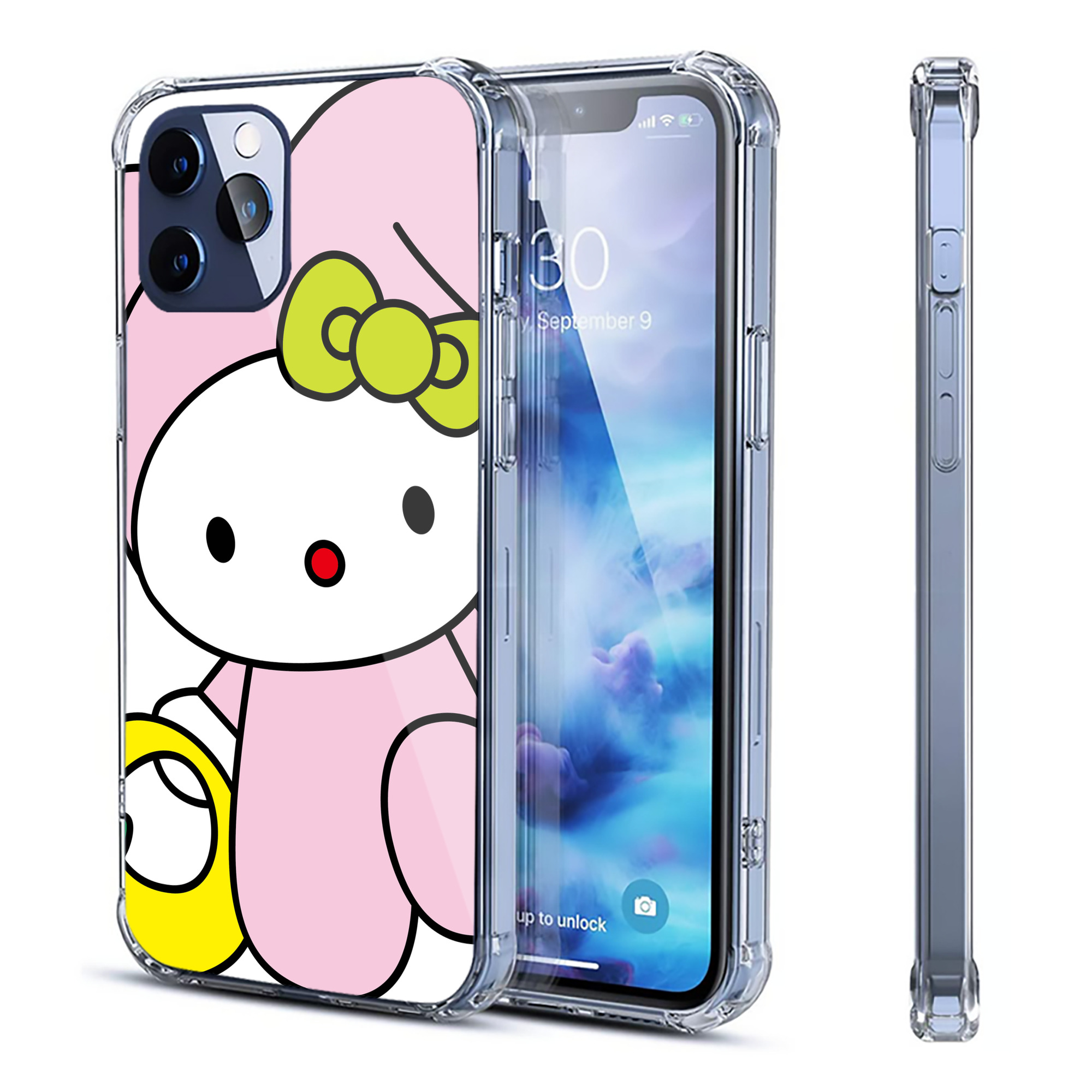 （画像用） Hello Kitty ハローキティ 【iPhone 12シリーズ対応】透明スマホケース（クリアソフトケース）